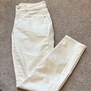 LOFT High-Rise white skinny Jeans curvy fit